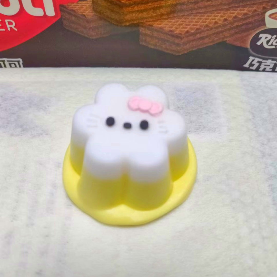 00043 DIY Handmade Flower Kitty Cake Taba Squishy Toy