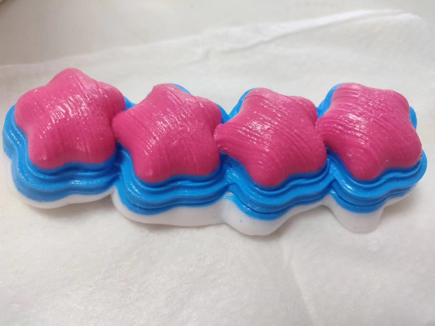 0001 Handmade Star Cream Bar Silicone squishy toys