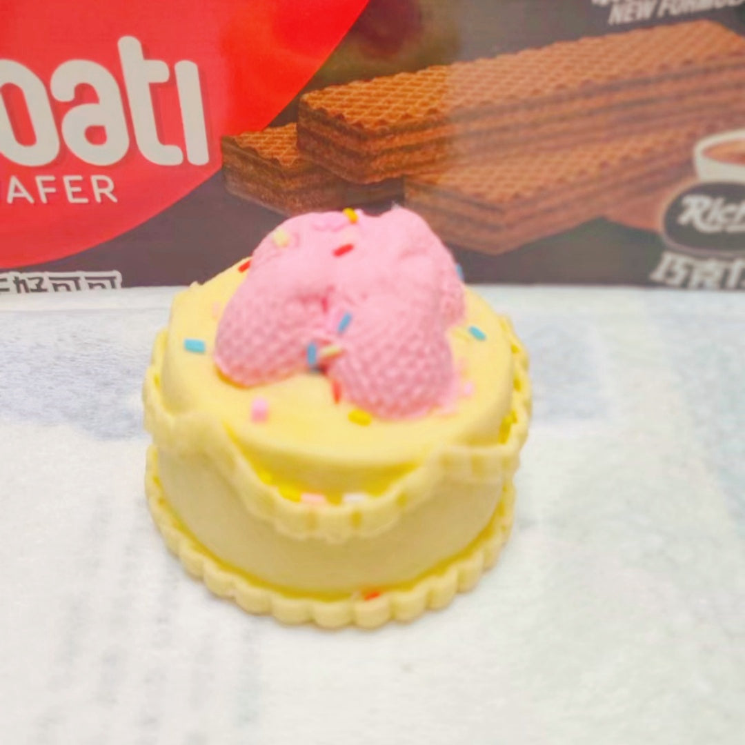 00040 DIY Handemade Strewberry Cake Taba Squishy Toy